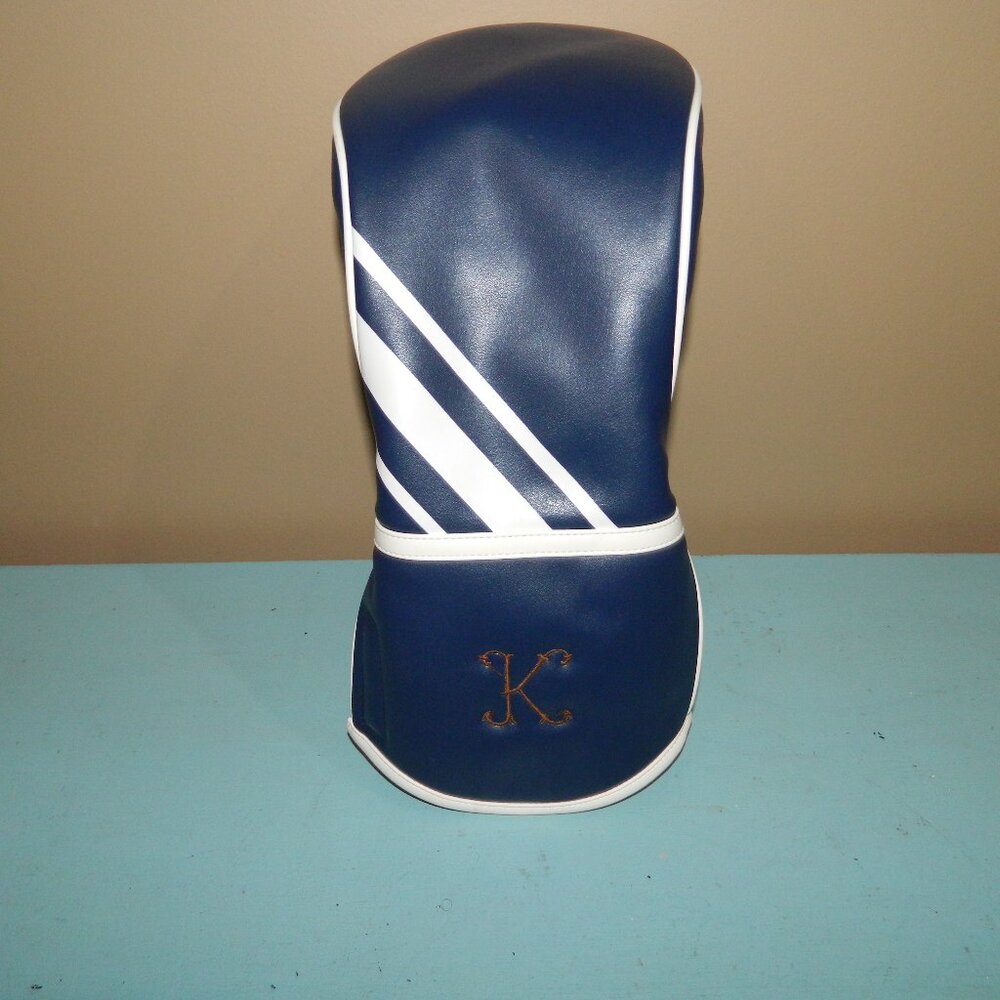 Mark & Graham Sporty Stripe Golf Head Cover "K" Mono